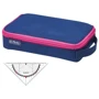 Пенал Herlitz 2Go Blue Pink с транспортиром в комплекте (50033355)