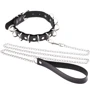 Чокер-ошейник с поводком SKN-AS08 BLACK