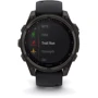 Смарт-часы Garmin Fenix 8 Solar 47mm Sapphire Carbon Grey DLC Titanium with Black/Pebble Grey Silicone Band (010-02906-11): Материал ремешка Силикон