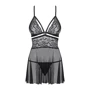 Бэби-долл со стрингами Obsessive 838-BAB-1 black XXL