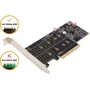 Frime PCIe x8 to 2 x M.2 PI6C20400BLE (ECF-PCIETOSSD018.LP): Интерфейс подключения PCI-E
