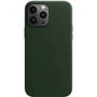 Чехол для iPhone Apple Leather Case with MagSafe Sequoia Green (MM1Q3) for iPhone 13 Pro Max: Цвет зеленый