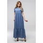 Сукня FLFashion Кураж ППК 2183 48 синє повсякденне довге максі