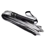 Флоггер из натуральной кожи Flirty Hard Leather - Black & Silver, BG-00036