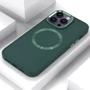 Чехол для iPhone TPU Case Bonbon Metal Style with MagSafe Army Green for iPhone 12/12 Pro: Цвет зеленый