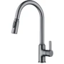 Смеситель для кухни Lefton Copper Kitchen Pull-Down Faucet with 3 Water Outlet Modes-KF2204 Grey