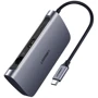 Адаптер Ugreen Adapter CM212 USB-C to USB-C+2хUSB 3.0+HDMI+RJ45+SD Gray (50852): Колір серый