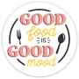 Наклейка на холодильник Good food белый