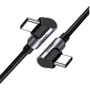 Кабель Ugreen Cable USB-C to USB-C 5A 100W US335 90-degree 2.0m Space Gray (70698): Тип USB-C - USB-C