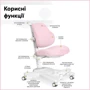 Детское креслo Mealux Gravity Pink (Y-612 KP): Регулировка Глубины сиденья, Высоты спинки, Высоты сиденья