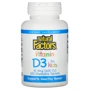 Natural Factors Vitamin D3 400 IU 100 Chewable Tabs Strawberry Flavor (NFS-01059)