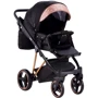 Универсальная коляска 2 в 1 Adamex Mimi Polar (Pink Gold) Y837 черный (люрекс) - медный (принт) кожа (выдавленная точка): Возможность установки люльки есть