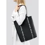 Женская сумка шоппер Sambag Shopper Tote черная (93230001): Фактура Матовая, Гладкая
