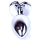 Анальная пробка с кристаллом Jewellery Silver Heart PLUG Red