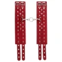Оковы Leather Double Fix Leg Cuffs, red