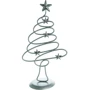 Прикраса новорічна Ялинка на підставці, метал, 19х10х6см, сріблястий