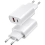 Зарядний пристрій WIWU Wall Charger USB-C+USB Wi-U002 20W White