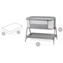 Приставная кроватка MoMi Fibi Серая (LOZE00004)
