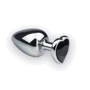 Анальная пробка, Silver Heart Black Diamond, L