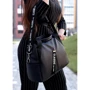Женская спортивная сумка Sambag Vogue BZT черная (90108001e): Тип ручки Со съемным ремнем, Плечевой ремень, С двумя ручками, Короткая ручка