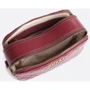 Женская сумка кросс боди GUESS MAILA CAMERA BAG бордовая (HWQB8661140-MER): Фактура Матовая, Стеганая