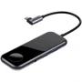 Адаптер Baseus Adapter Superlative USB-C to 2xUSB3.0+HDMI+3.5mm Deep Grey with Wireless Charger (CAHUB-AZ0G) for Apple Watch: Цвет серый