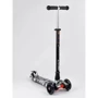 Самокат MAXI "Best Scooter" 4 колеса PU, СВЕТ, трубка руля алюминиевая Black/White (99661)