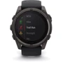 Смарт-часы Garmin Fenix 8 Solar 51mm Sapphire Carbon Grey DLC Titanium with Black/Pebble Grey Silicone Band (010-02907-11): Материал ремешка Силикон