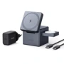Зарядний пристрій ANKER Wireless Charger MagSafe 3in1 Cube 15W з USB-C Cable Black (Y1811G11) для iPhone 16 I 15 I 14 I 13 I 12 series, Apple Watch and Apple AirPods