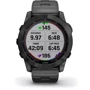 Смарт-часы Garmin Fenix 7X Sapphire Solar Carbon Grey DLC Titanium with Carbon Grey DLC Vented Titanium Band (010-02541-27): Цвет ремешка серый