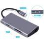 Адаптер Dynamode USB-C to HDMI 4K + 3хUSB3.0 + RJ45 + USB-C Female + SD Grey фото 5