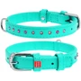 Ошейник WAUDOG Glamour с клеевыми стразами 20 мм 30-39 ментоловый (327813)