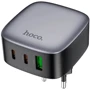 Зарядное устройство Hoco Wall Charger 2xUSB-C+USB CS33A Amanecer 30W Black: Особенности Быстрая зарядка, USB-C
