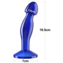 Анальная пробка LoveToy Flawless Clear Anal Plug 6.5" Blue