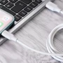 Кабель Proove USB Cable to Lightning Striped Silicone 1m White: Длина 1 м