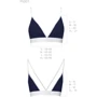 Спортивный топ с двойными бретелями Passion PS007 TOP navy blue, size XL