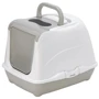Туалет Moderna Flip Cat для кошек с откидной крышкой, 50х39х37 см серый (C230330): Вид Закрытый