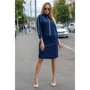 Платье FLFashion Инари ХПИ 3163 52 синее повседневное до середины бедра: Вид Повседневные платья