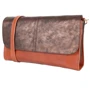 Жіноча сумка через плече Laskara коричнева (LK-DD220B-cognac-bronze): Матеріал Натуральна шкіра