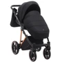 Коляска 2 в 1 Adamex Belissa Special Edidion (Pink Gold) PS-571 чёрный - черная кожа (перфорация): Материал колес резина