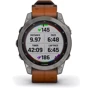 Смарт-часы Garmin Fenix 7 Sapphire Solar Titanium with Chestnut Leather Band (010-02540-31): Цвет ремешка коричневый