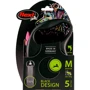Поводок-рулетка Flexi Black Design М до 25 кг 5 м розовый (4000498034019): Тип шнура Лента