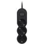 Сетевой фильтр 2E 3 розетки, 5 м, Black (2E-U03VES5MBK): Количество розеток, шт 3