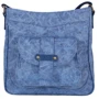 Женская сумка через плечо Laskara синяя (LK10207-denim-blue): Застежка Молния