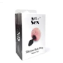 Силиконовая анальная пробка М Art of Sex - Silicone Bunny Tails Butt plug, белый