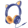 Наушники Hoco W36 Cat Ear 3.5mm Midnight Blue: Тип конструкции накладные