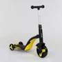 Самокат детский 3в1 Best Scooter с PU колёсами (свет+музыка) - Yellow (80453)