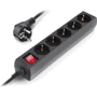 Сетевой фильтр REAL-EL RS-Protect M Black, 5 розеток, 10м (EL122300037): Количество USB портов, шт Нет
