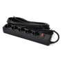 Сетевой фильтр Patron 10 m 3 x 1 mm2 (SP-10510) 5 розеток BLACK (EXT-PN-SP-10510)