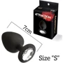 Анальная пробка с кристаллом MAI Attraction Toys №47 Black S